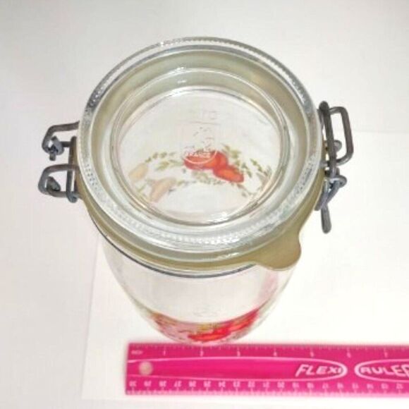 Vintage Arc Spice Of Life Glass Mushrooms and Vegetable Jar Canister 1 L France - Picture 14 of 15